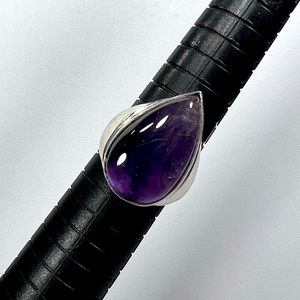 Amethyst 925 Unisex Gemstone Ring size 8.25